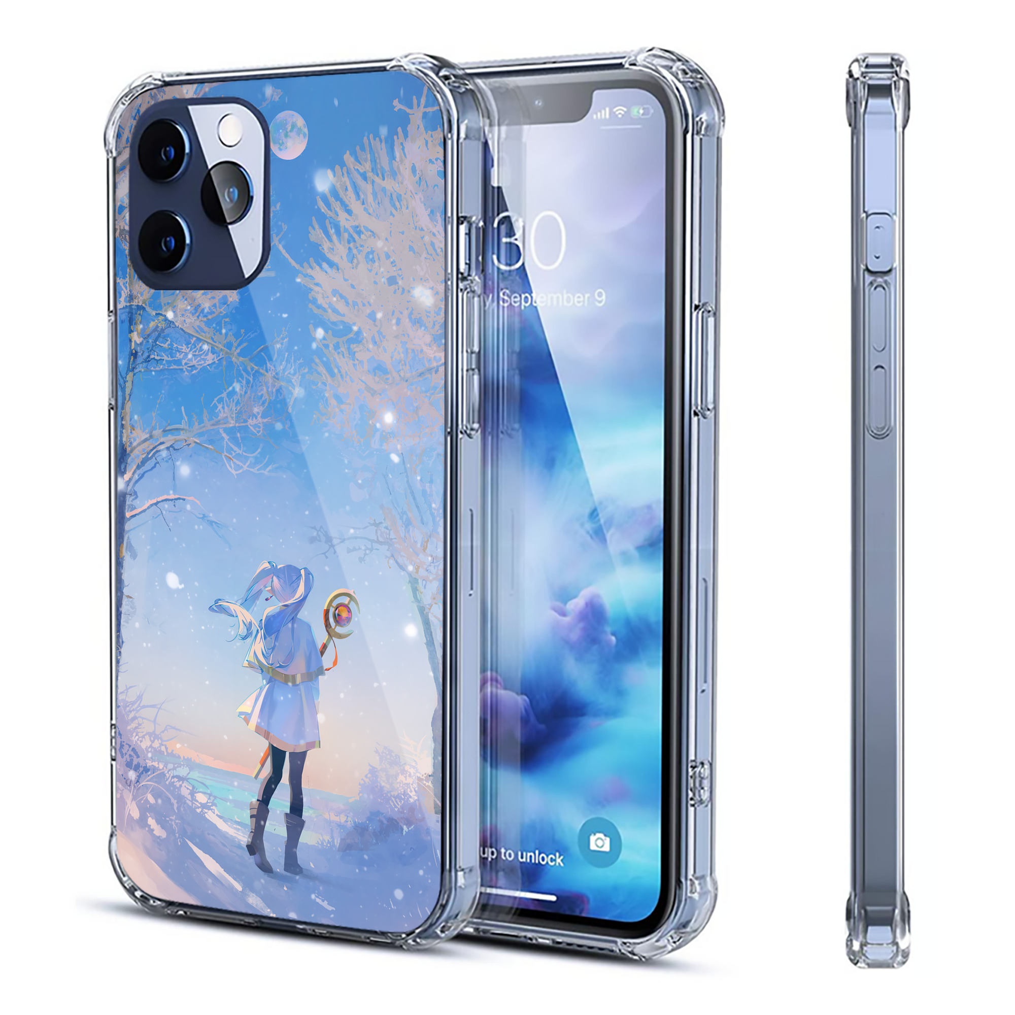 （画像用） 葬送のフリーレン Frieren 【iPhone 12シリーズ対応】透明スマホケース（クリアソフトケース）